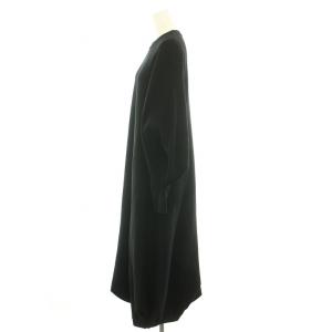 UN3D. 24AW ダブルタックニットワンピ W TUCK KNIT OP ニットワンピース ロング マキシ クルーネック