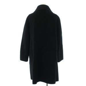 Harrods ウールコート カシミヤ混 ミドル丈 ロング アウター 1 S 黒 ブラック