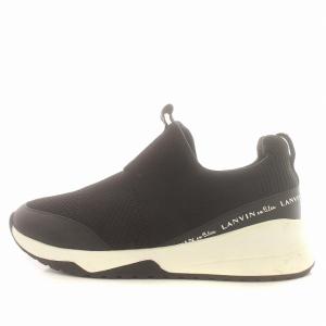 LANVIN en Bleu スニーカー スリッポン メッシュ 23cm 黒 ブラック