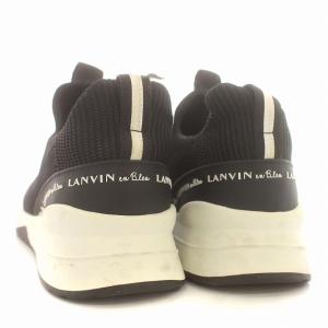 LANVIN en Bleu スニーカー スリッポン メッシュ 23cm 黒 ブラック