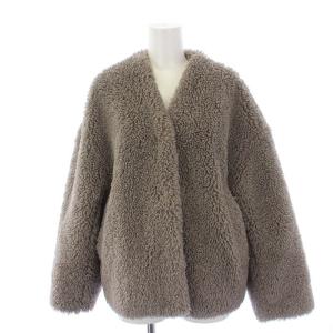 22AW クリンプファー ノーカラーショートコート 36 M グレー 11-08-24-08202 /BM