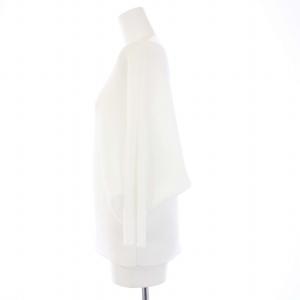 me ISSEY MIYAKE カットソー プリーツ 七分袖 ドルマンスリーブ ボートネック 白 ホワイト MI31FJ374