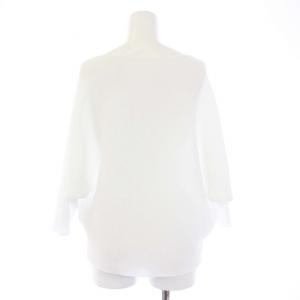 me ISSEY MIYAKE カットソー プリーツ 七分袖 ドルマンスリーブ ボートネック 白 ホワイト MI31FJ374