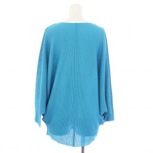ISSEY MIYAKE カーディガン ドルマンスリーブ 七分袖 プリーツ 青 ブルー