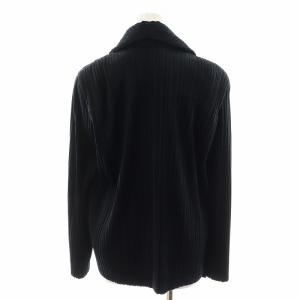 PLEATS PLEASE ISSEY MIYAKE イッセイミヤケ ジャケット ベロア 4 ブラック
