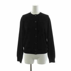 タグ付き 23SS カーディガン ニット クルーネック 長袖 ストレッチ L 黒 ブラック /NQ