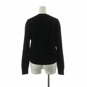 PLST タグ付き 23SS カーディガン ニット クルーネック 長袖 ストレッチ L 黒 ブラック /NQ