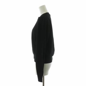 PLST タグ付き 23SS カーディガン ニット クルーネック 長袖 ストレッチ L 黒 ブラック /NQ