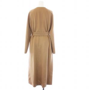 ANAYI 23AW カシミヤノーカラーベルトコート 38 ブラウン