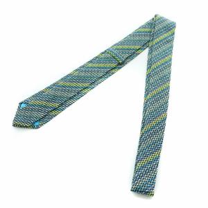 ETRO ネクタイ レギュラータイ シルク 総柄 青 ブルー 緑 グリーン /BB