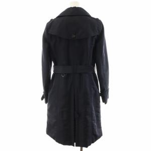 BURBERRY LONDON トレンチコート ロング丈 中綿 ベルト付き ライナー付き アウター 38 S 紺 ネイビー