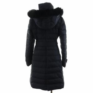 BURBERRY LONDON ダウンコート フォックスファー 38 ネイビー