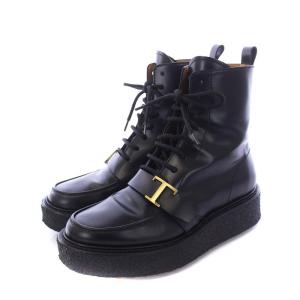 タイムレス レースアップブーツ 37 ブラック