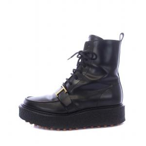 TOD'S タイムレス レースアップブーツ 37 ブラック