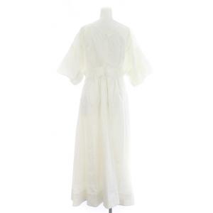 ELENDEEK 22AW F&F RADIAL TUCK OP ワンピース フレア ロング マキシ 五分袖 Vネック ボリュームスリーブ 2