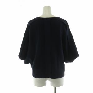 ADORE ニット カットソー 半袖 プルオーバー ドルマンスリーブ 38 M 紺 ネイビー