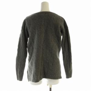 POLO RALPH LAUREN ニット セーター プルオーバー カシミヤ混 ロゴ 刺繍 Vネック 長袖 XS TP グレー