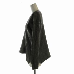 POLO RALPH LAUREN ニット セーター プルオーバー カシミヤ混 ロゴ 刺繍 Vネック 長袖 XS TP グレー