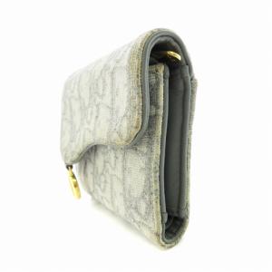 Christian Dior トロッター サドル ロータス 二つ折り財布 グレー