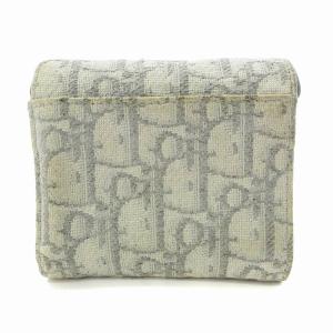 Christian Dior トロッター サドル ロータス 二つ折り財布 グレー