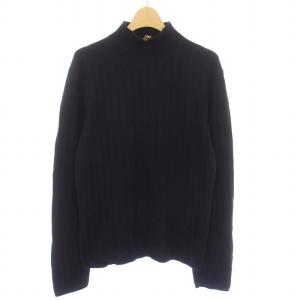 ニット セーター 長袖 ボトルネック カシミヤ混 S 黒 ブラック /KH