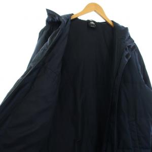 adidas CLIMAPROOF ダウンコート ベンチコート ジップアップ アウター ロング L 紺 ネイビー O36278