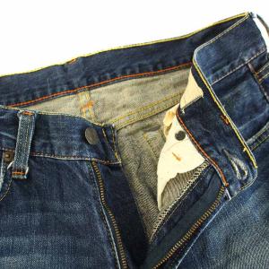DENIM & SUPPLY RALPH LAUREN スリム SLIM デニムパンツ ジーンズ ジップフライ ダメージ加工 W34 L34 L 紺 ネイビー