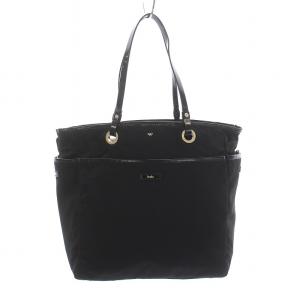 ANYA HINDMARCH トートバッグ ナイロン ポーチ付き 黒 ブラック