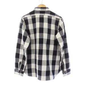 WAREHOUSE FLANNEL SHIRTS フランネルシャツ 長袖 チェック 15-15.5 M 黒 白 ブラック ホワイト Lot3104