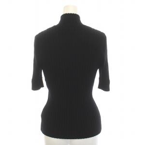 M'S GRACY 24SS セーター リブ ニット ハイネック 半袖 38 M 黒 ブラック /YM