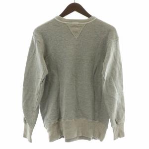 WAREHOUSE スウェット トレーナー 長袖 クルーネック 裏起毛 ストレッチ 無地 38 M グレー