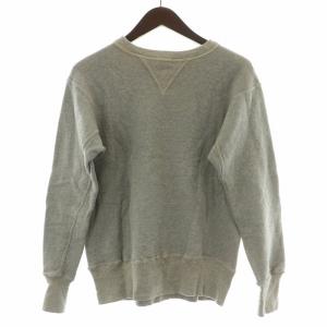 WAREHOUSE スウェット トレーナー 長袖 クルーネック 裏起毛 ストレッチ 無地 38 M グレー /BB