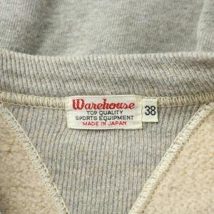 WAREHOUSE スウェット トレーナー 長袖 クルーネック 裏起毛 ストレッチ 無地 38 M グレー /BB
