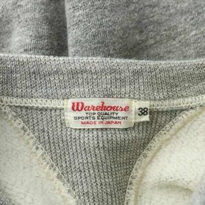 WAREHOUSE スウェット トレーナー 長袖 クルーネック 裏起毛 ストレッチ 無地 38 M グレー
