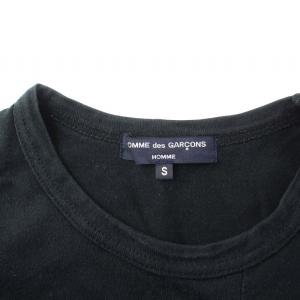 COMME des GARCONS HOMME 18SS Tシャツ カットソー 半袖 クルーネック コットン S 黒 ブラック HA-T010 /KH