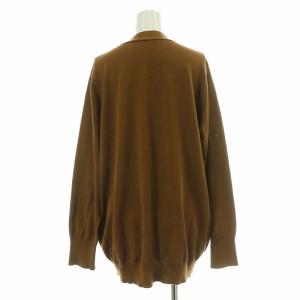 Deuxieme Classe コットンシルクVネックカーディガン ニット 長袖 薄手 無地 F 茶 ブラウン 20080560008310
