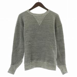 スウェット トレーナー 長袖 クルーネック ストレッチ 無地 38 M グレー /BB