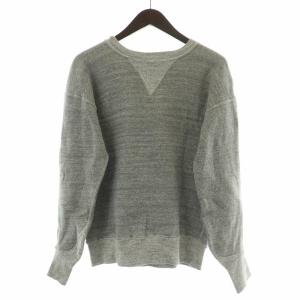 WAREHOUSE スウェット トレーナー 長袖 クルーネック ストレッチ 無地 38 M グレー /BB