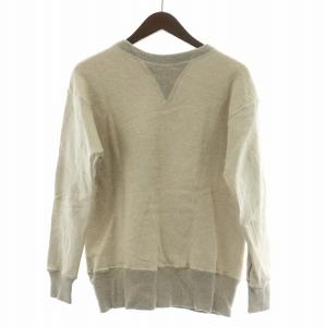 WAREHOUSE 2本針クルーネック両Vスウェット トレーナー 長袖 裏起毛 ストレッチ 38 M ベージュ Lot 467