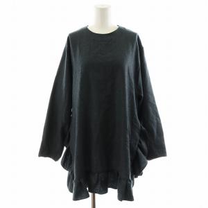 LA BOUCLE 23AW ウールビエラミニドレス ワンピース ミニ丈 チュニック フリル グレー 23040914128130