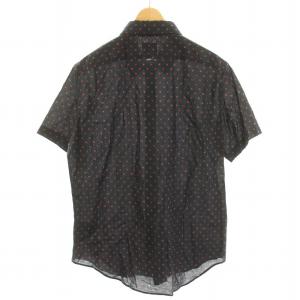 PS Paul Smith カジュアルシャツ ドット 水玉 半袖 M 黒 ブラック 赤 レッド /DK