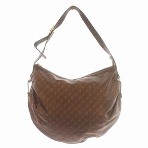 SOFTY ソフティ ショルダーバッグ ロゴ 茶 ブラウン /G