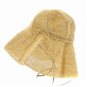 HELEN KAMINSKI 麦わら帽子 ストローハット 装飾 リボン 編み込み ベージュ