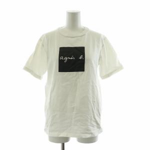 Tシャツ カットソー ロゴプリント 半袖 プルオーバー M 白 ホワイト /NQ