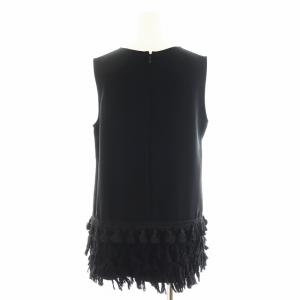 Y's ヨウジヤマモト シャツ ブラウス ノースリーブ タッセル装飾 1 XS 黒 ブラック /AN39