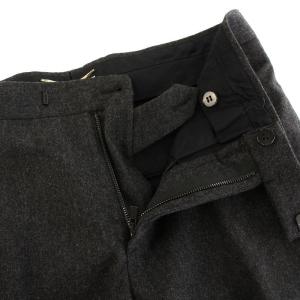 SAINT LAURENT PARIS ウールスリムスラックス パンツ ジップフライ カシミヤ混 44 チャコールグレー 329957 Y820J