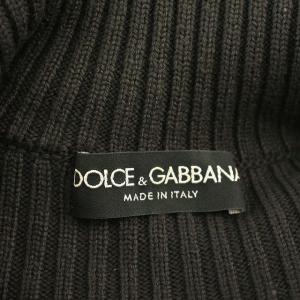 DOLCE&GABBANA ハーフジップ ニット GC709K ハイネック リブニット セーター ウール 長袖 46 チャコールグレー