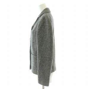 S Max Mara テーラードジャケット アウター シングル 総裏地 ウール アルパカ混 シルク 38 S グレー /BB