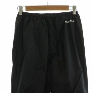 mont-bell タグ付き バーサライトパンツ イージー ロゴプリント ストレート S 黒 ブラック