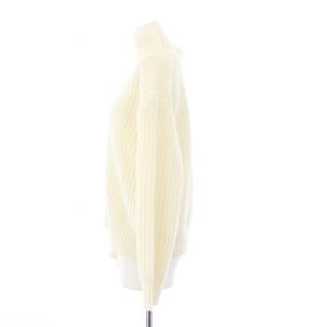 SEVEN TEN by MIHO KAWAHITO パールネックタートルニット セーター 長袖 ウール クロップド丈 S アイボリー 5A206 /KH